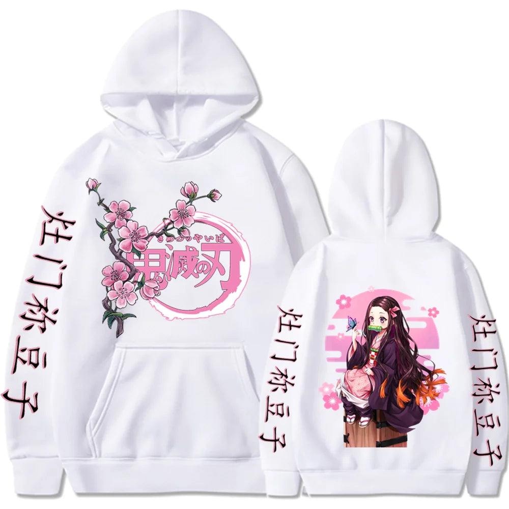 Demon Slayer Nezuko Oversized Hoodie | Harajuku Streetwear