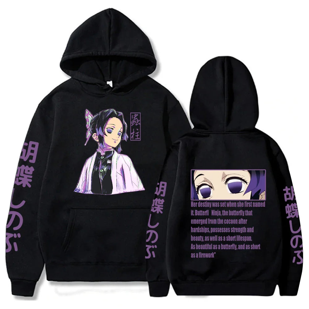 Demon Slayer Rengoku Loose Harajuku Hoodie | Anime Sweatshirt