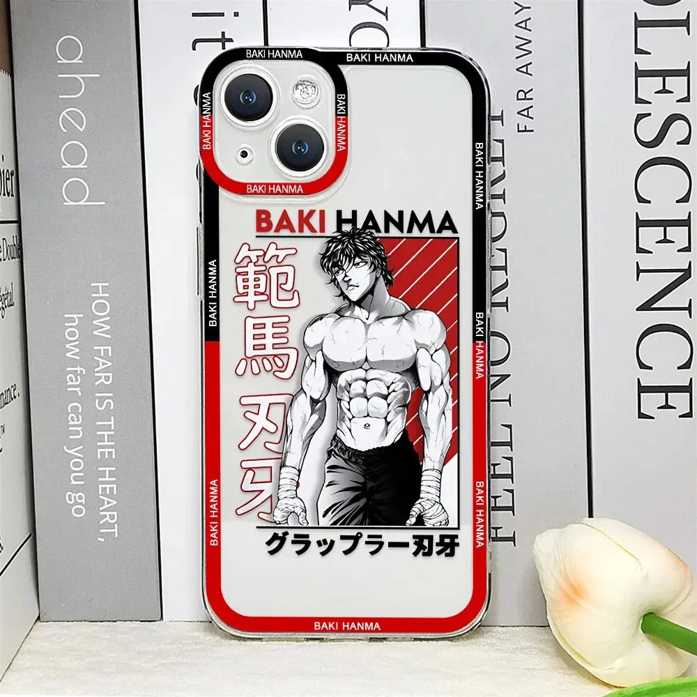 Baki Hanma Anime iPhone Case | Manga Comics Soft Clear Cover