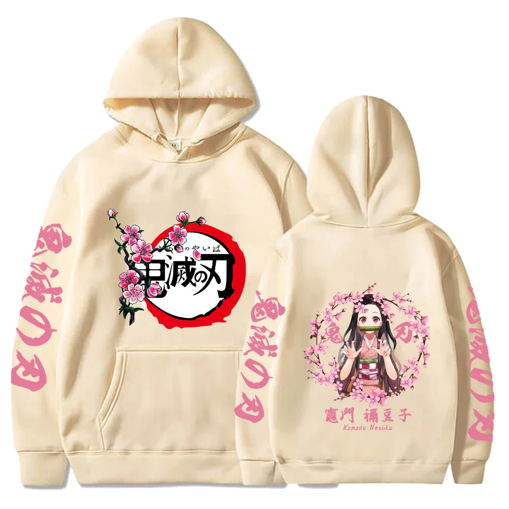 Demon Slayer Rengoku Casual Loose Hoodie | Harajuku Pullover