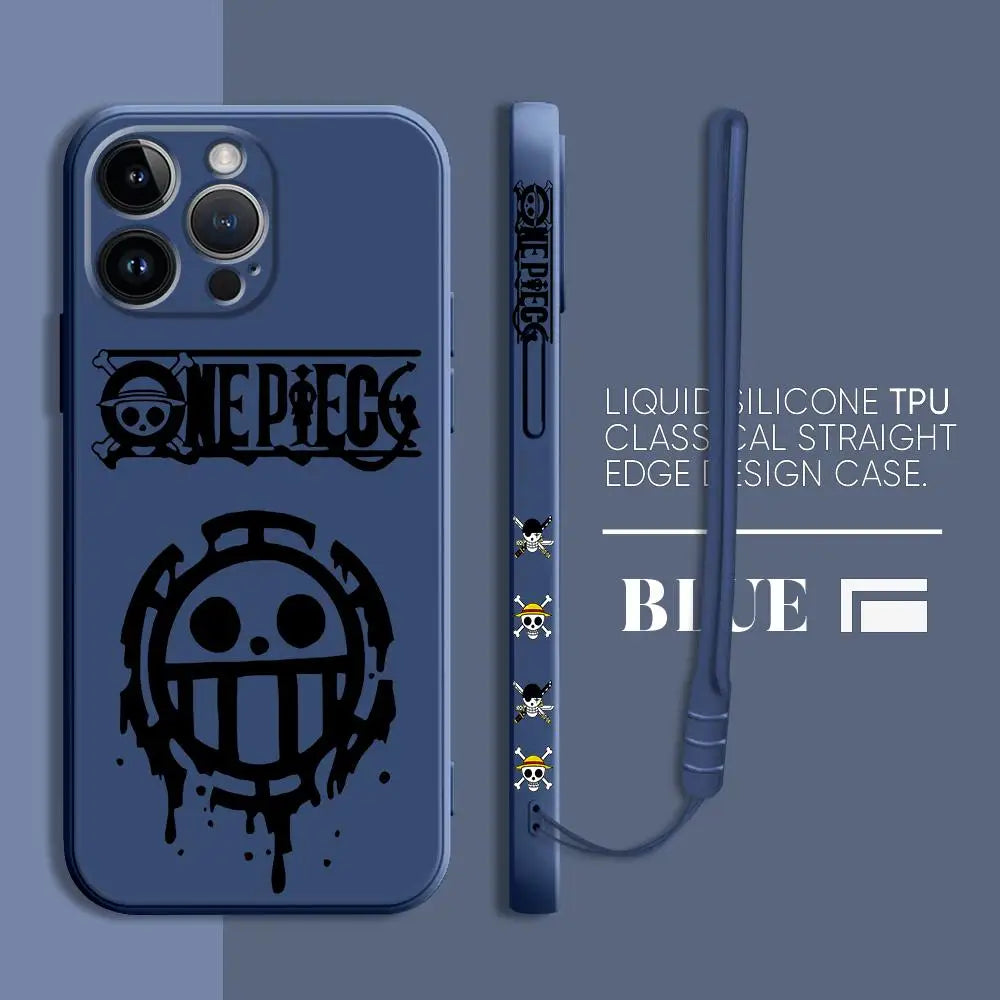 One Piece Anime iPhone Case | Soft Cover iPhone 7-15 Pro Max