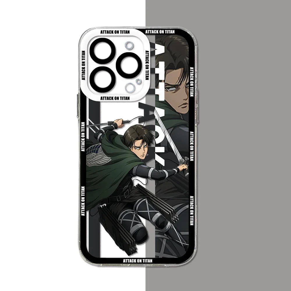 Attack on Titan Soft Silicone iPhone Case | Transparent Anime