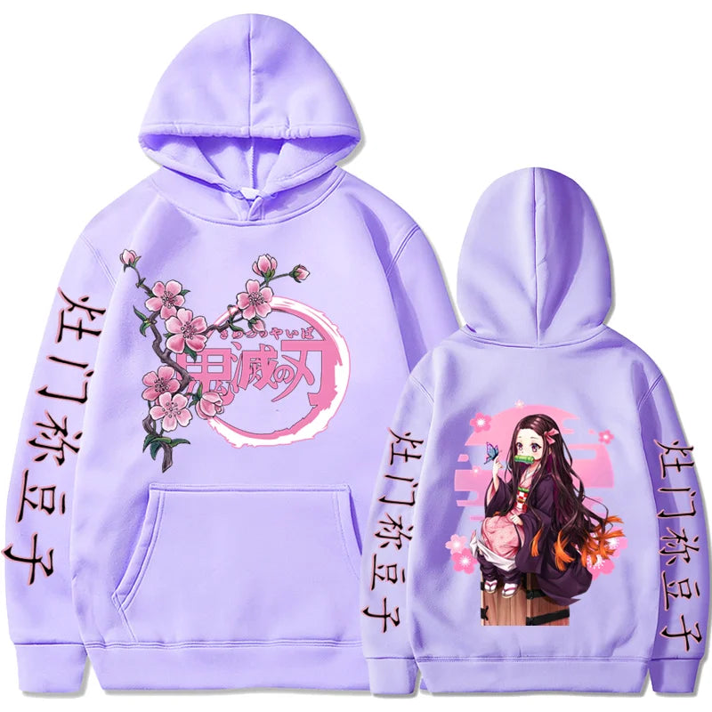 Demon Slayer Nezuko Oversized Hoodie | Harajuku Streetwear