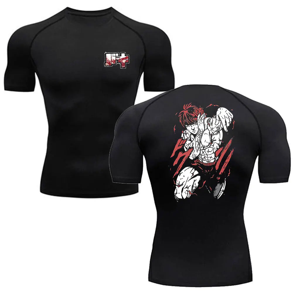 Baki Hanma Men's Gym T-Shirt | MMA Rash Guard Boxing Shirt
