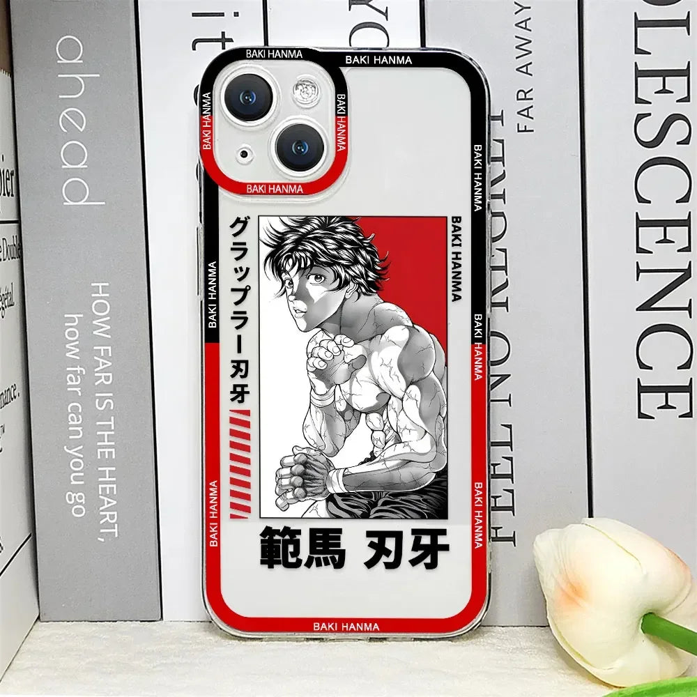 Baki Hanma Anime iPhone Case | Clear Soft Comics Cover