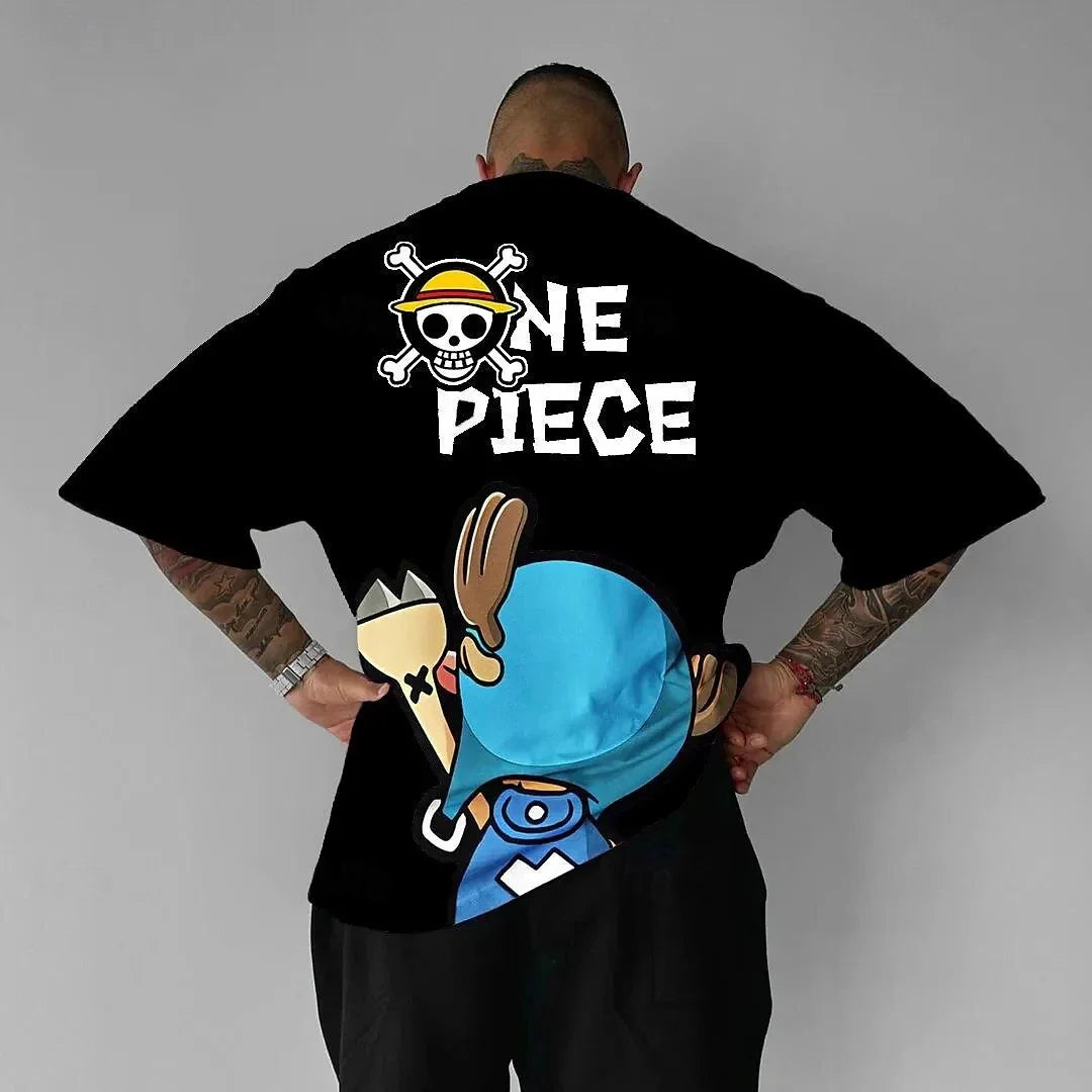 One Piece Zoro & Luffy Y2K T-Shirt | Unisex Cotton Anime Tee