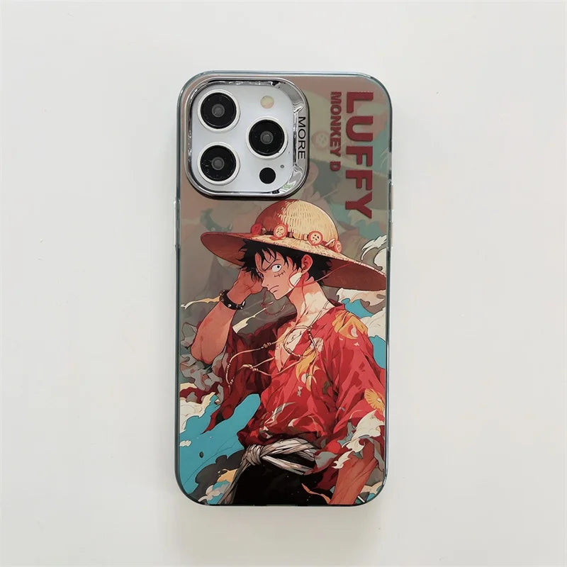 One Piece Luffy Zoro Plating iPhone Case | Cute Soft Cover