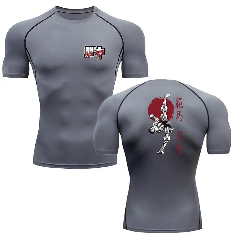 Baki Hanma Men's Gym T-Shirt | MMA Rash Guard Boxing Shirt