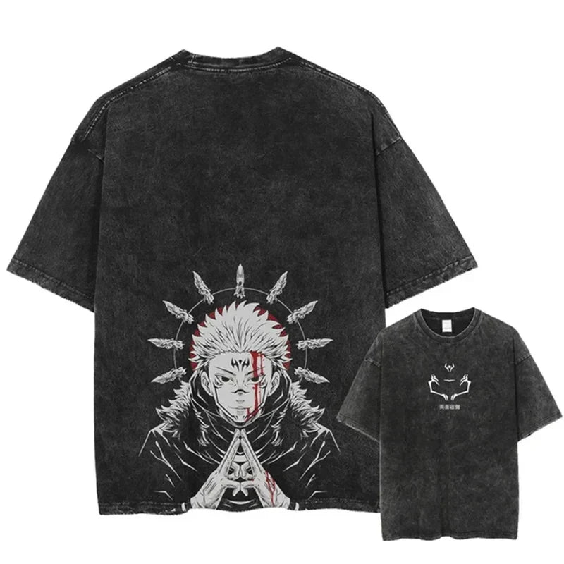 Japanese Anime Vintage Hip-Hop T-Shirt | Harajuku Streetwear