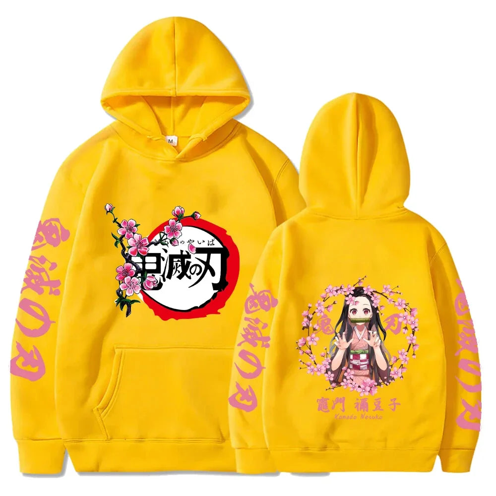Demon Slayer Nezuko Graphic Hoodie | Harajuku Couple Pullover