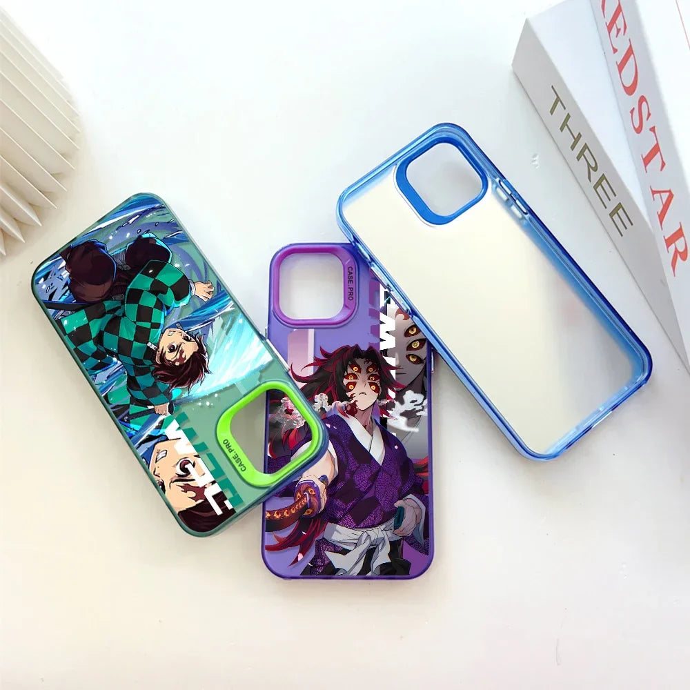 Demon Slayer iPhone Case | Silver Plated Lens Protection Cover