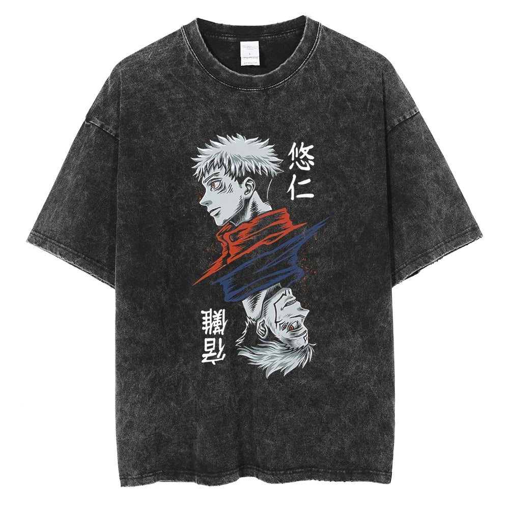 Vintage Oversized Anime Graphic T-Shirt | Hip-Hop Streetwear