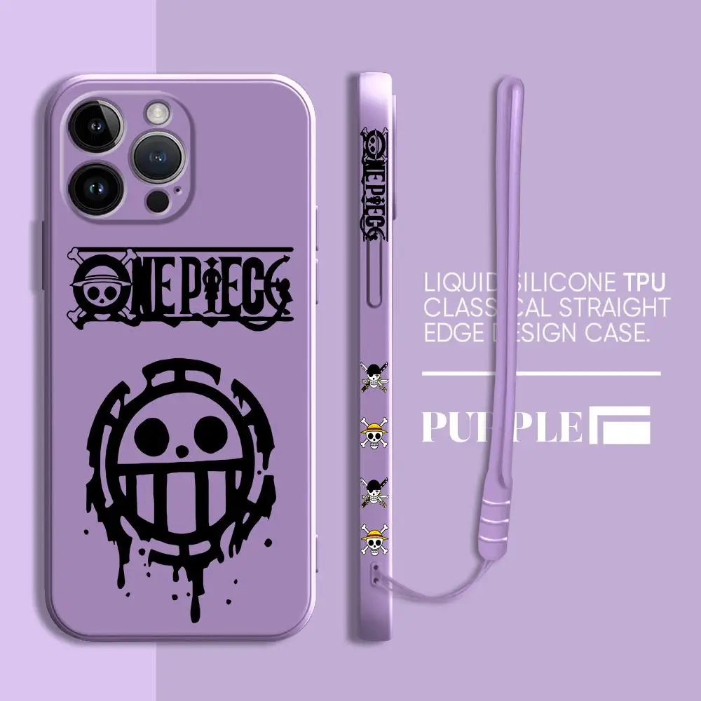 One Piece Anime iPhone Case | Soft Cover iPhone 7-15 Pro Max