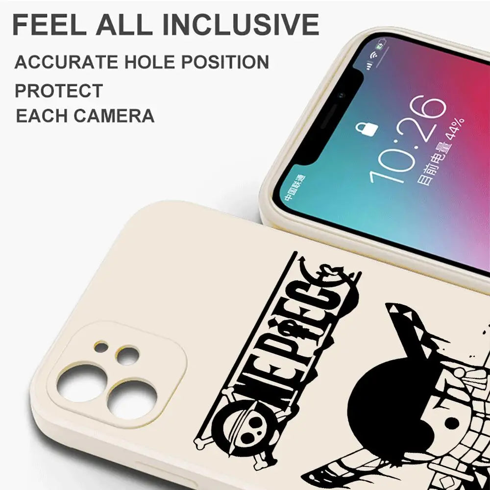 One Piece Anime iPhone Case | Soft Cover iPhone 7-15 Pro Max