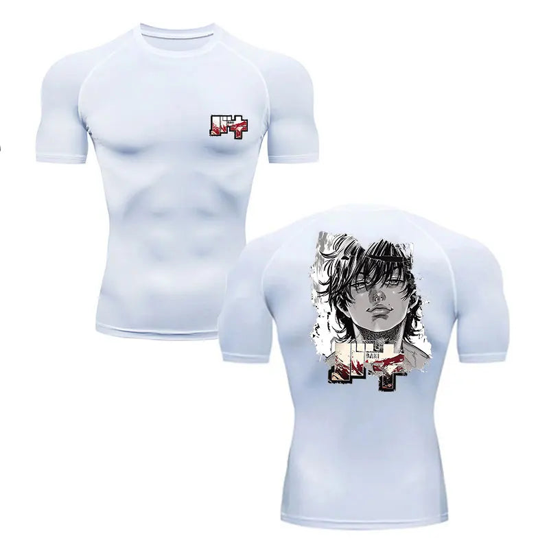 Baki Hanma Men's Gym T-Shirt | MMA Rash Guard Boxing Shirt