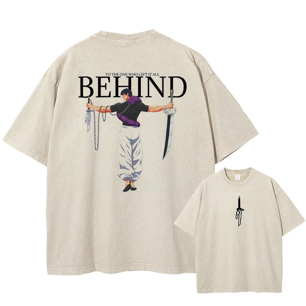 Japanese Anime Graphic Oversized T-Shirt | Washed Tee