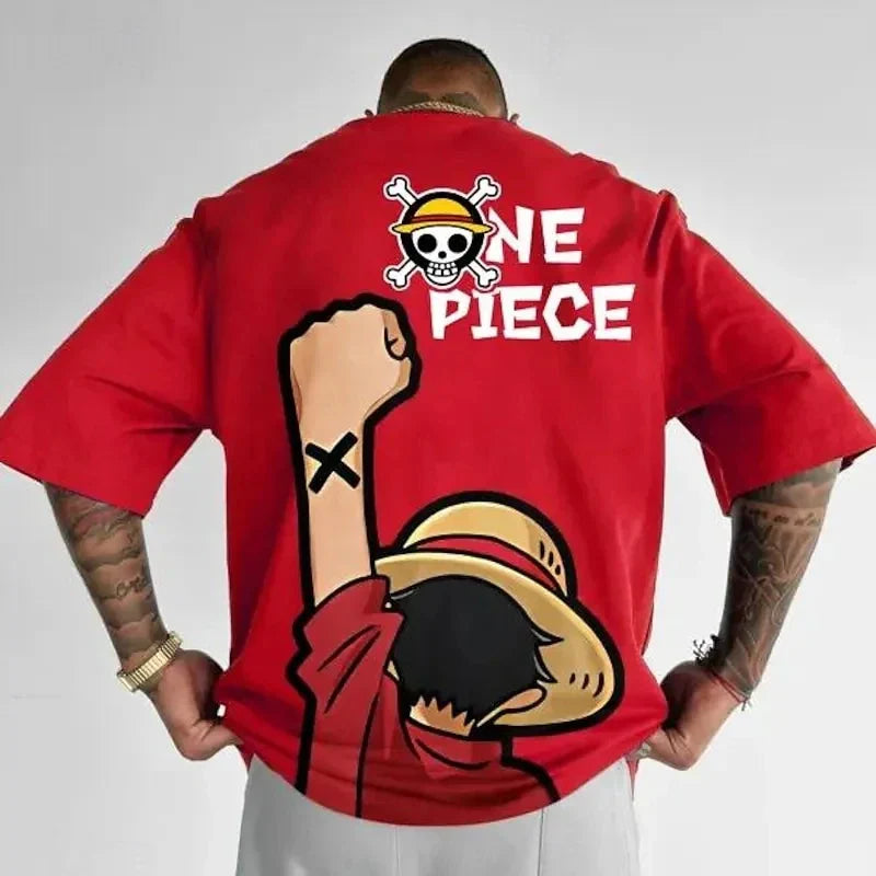 One Piece Zoro & Luffy Y2K T-Shirt | Unisex Cotton Anime Tee