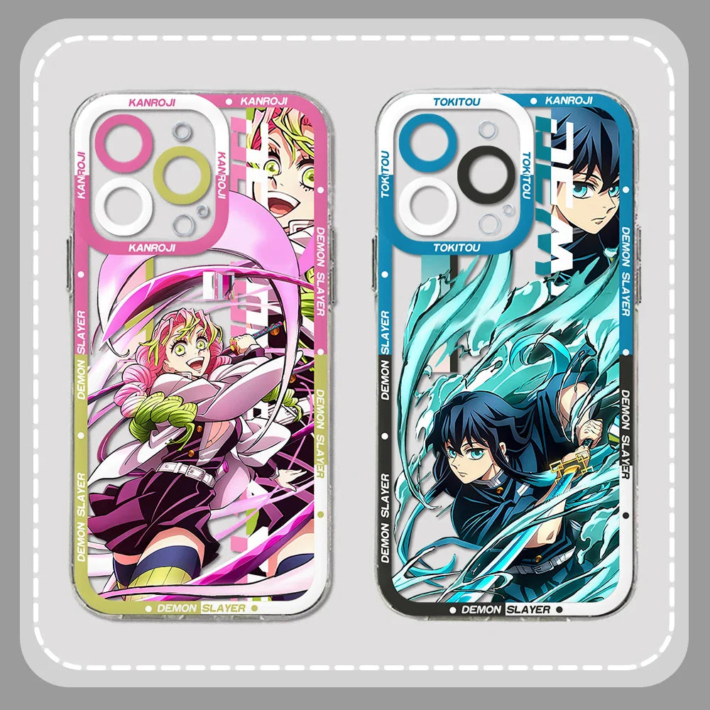 Demon Slayer Clear TPU iPhone Case | Anime Cover