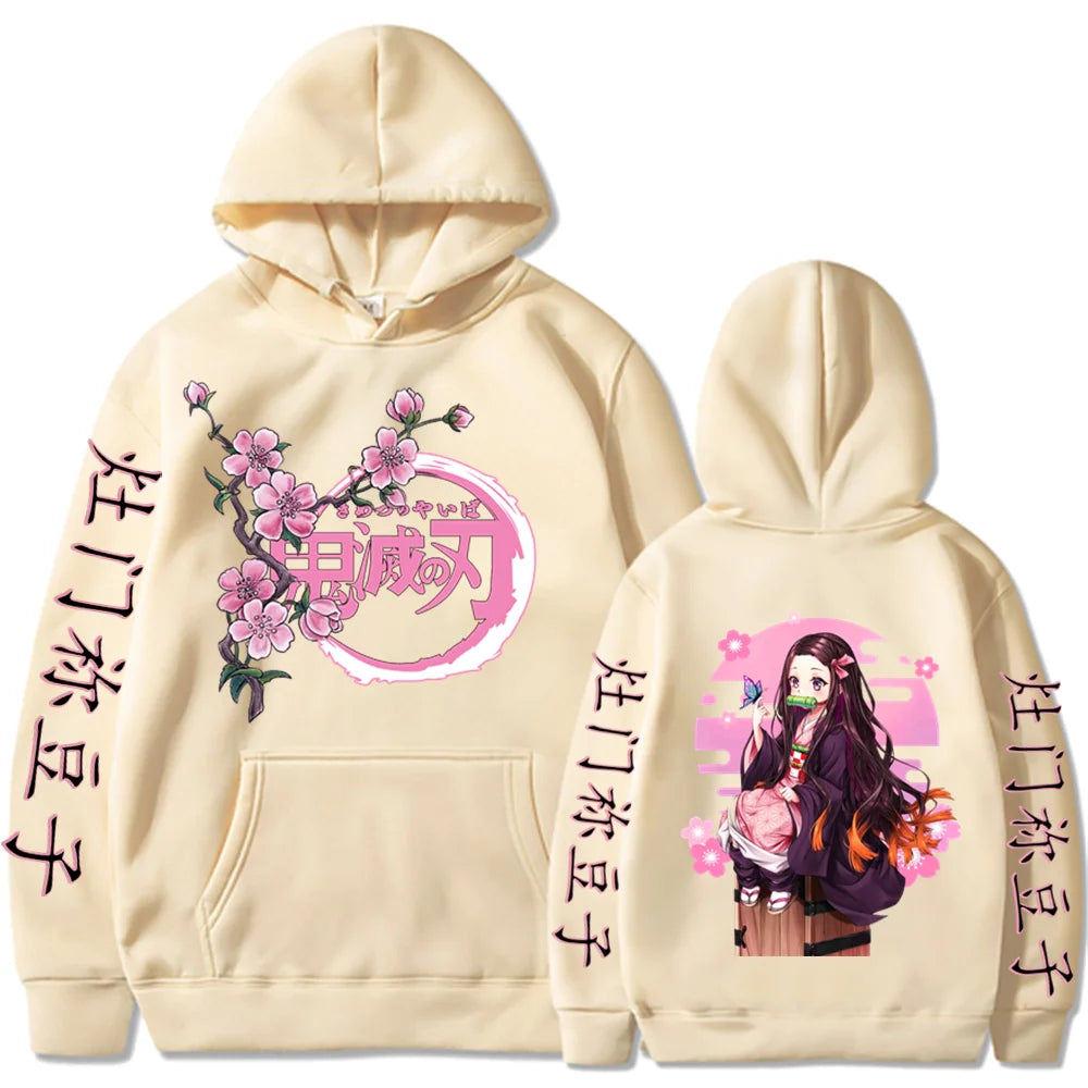 Demon Slayer Nezuko Oversized Hoodie | Harajuku Streetwear