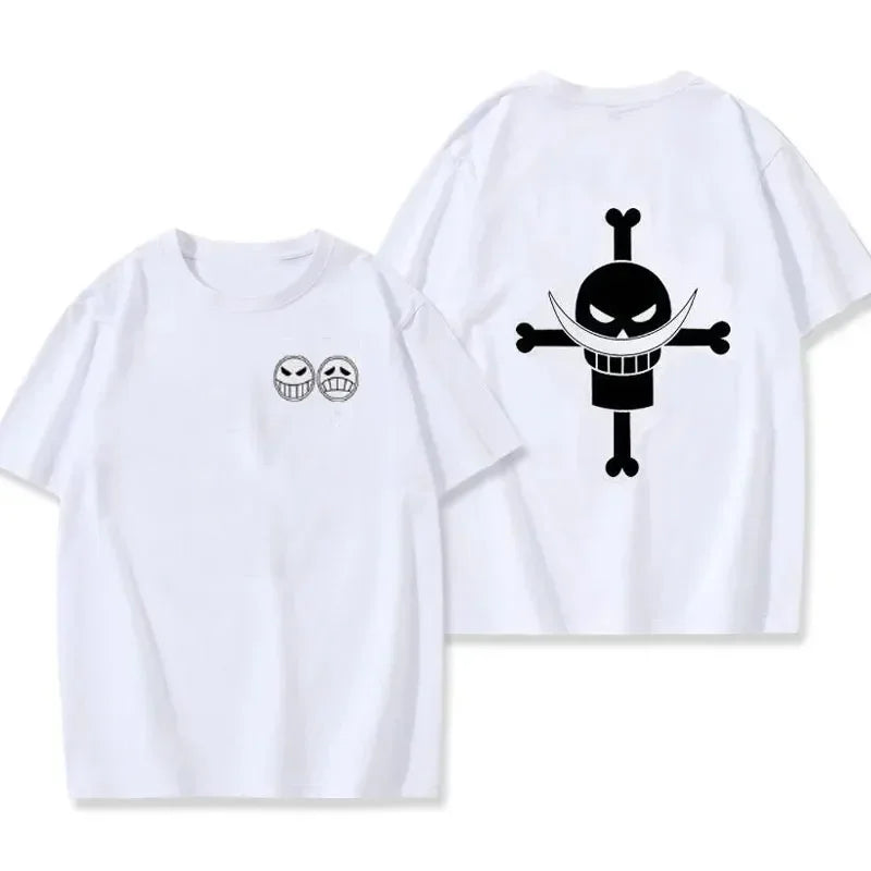 One Piece Ace & Newgate T-Shirt | Y2K Anime Cosplay Harajuku Tee