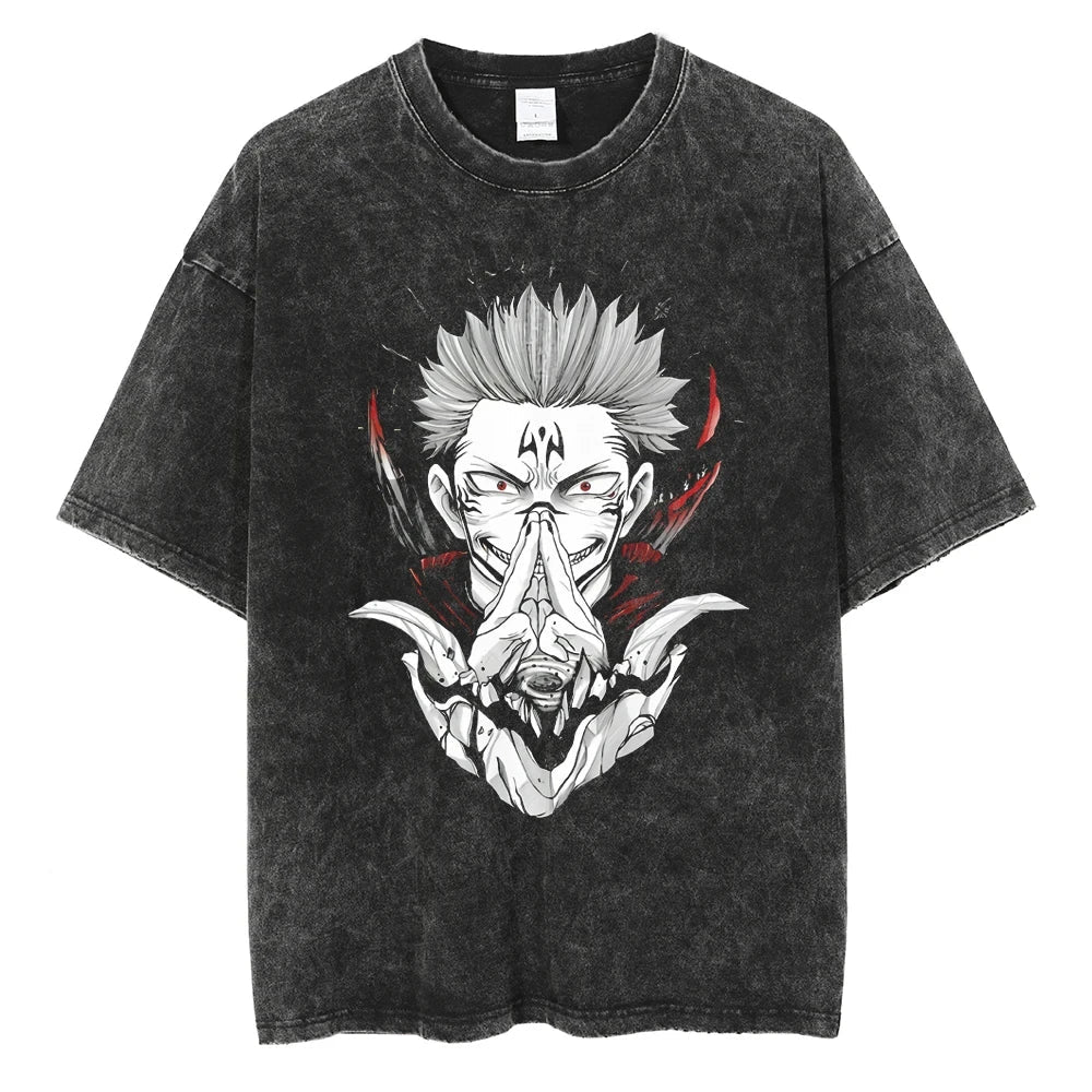 Vintage Oversized Anime Graphic T-Shirt | Hip-Hop Streetwear