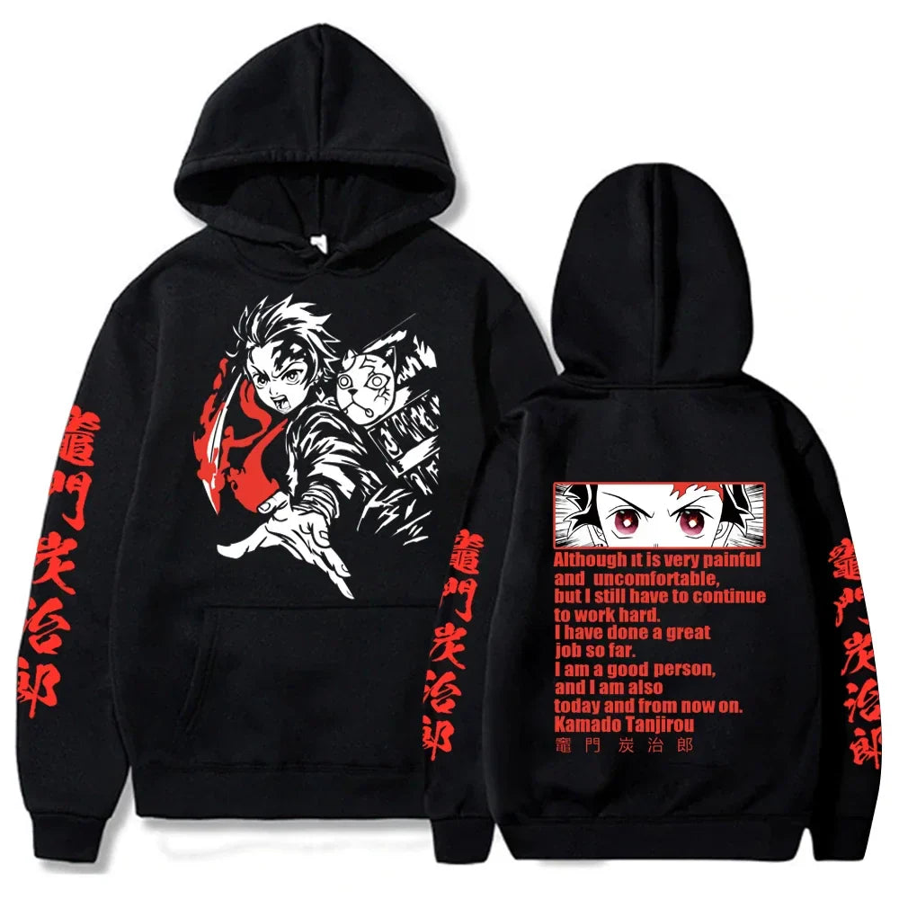 Demon Slayer Tomioka Giyuu Plus Size Hoodie | Warm Anime Sweatshirt
