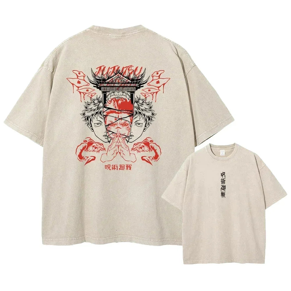 Jujutsu Kaisen Harajuku T-Shirt | Hip Hop Loose Cotton Tee