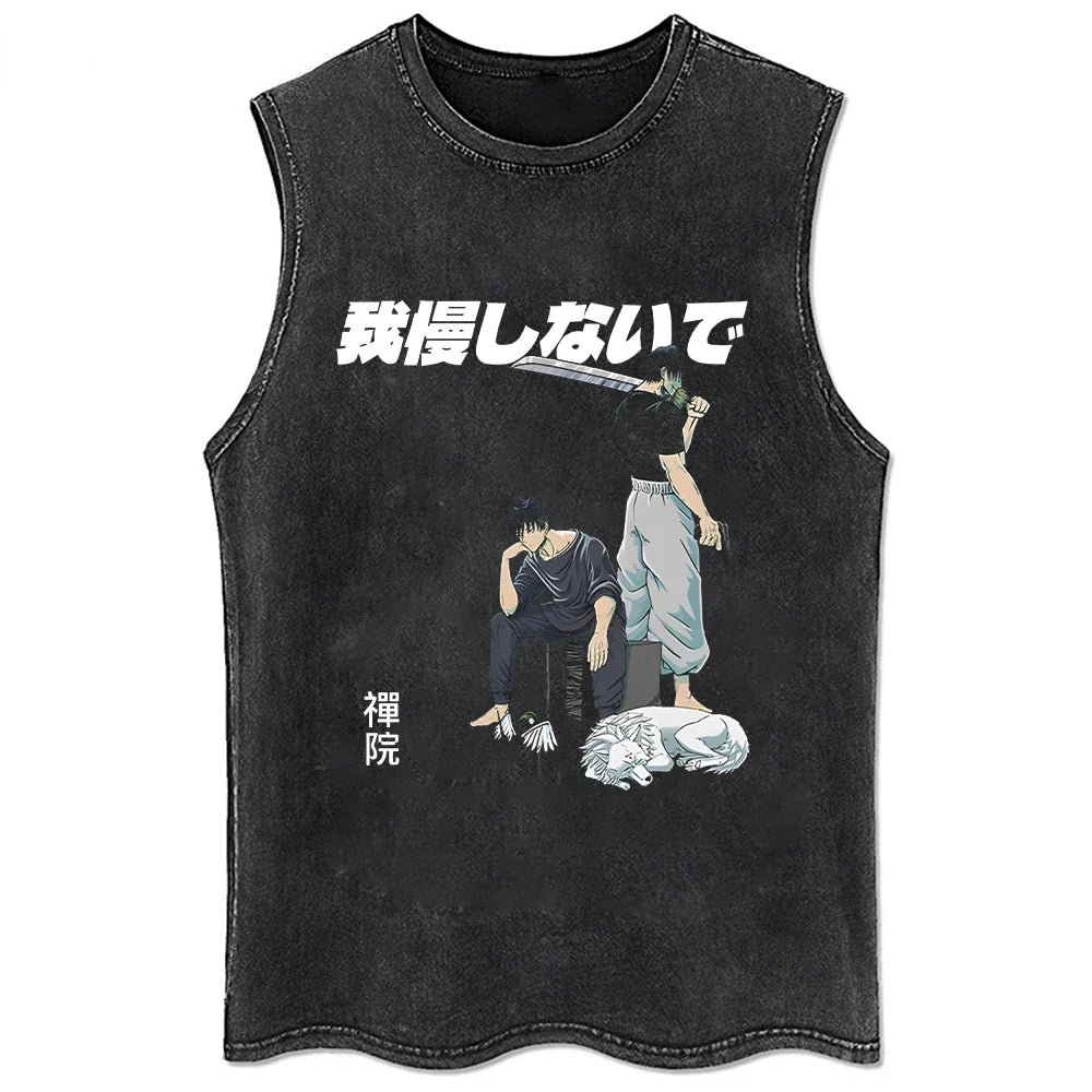 Japanese Anime Retro Washed Acid Oversized T-Shirt | Streetwear