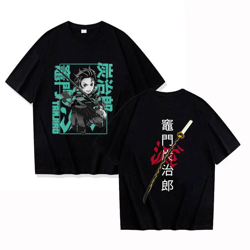 Demon Slayer Tanjiro Graphic T-Shirt | Unisex Summer Anime Tee