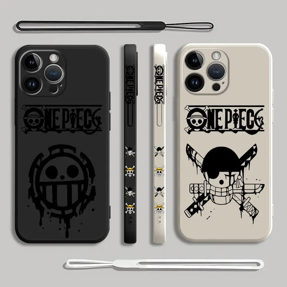One Piece Anime iPhone Case | Soft Cover iPhone 7-15 Pro Max