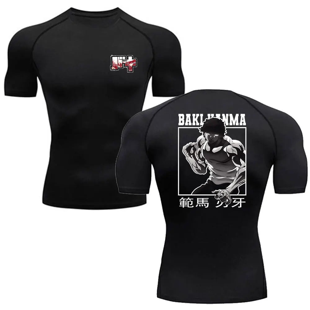 Baki Hanma Men's MMA T-Shirt | Gym Fitness Rash Guard BJJ