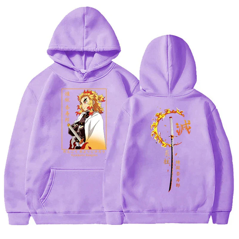 Demon Slayer Rengoku Unisex Hoodie | Harajuku Anime Pullover