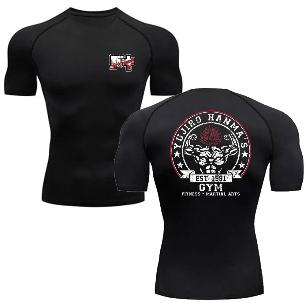 Baki Hanma Men's MMA T-Shirt | Gym Fitness Rash Guard BJJ