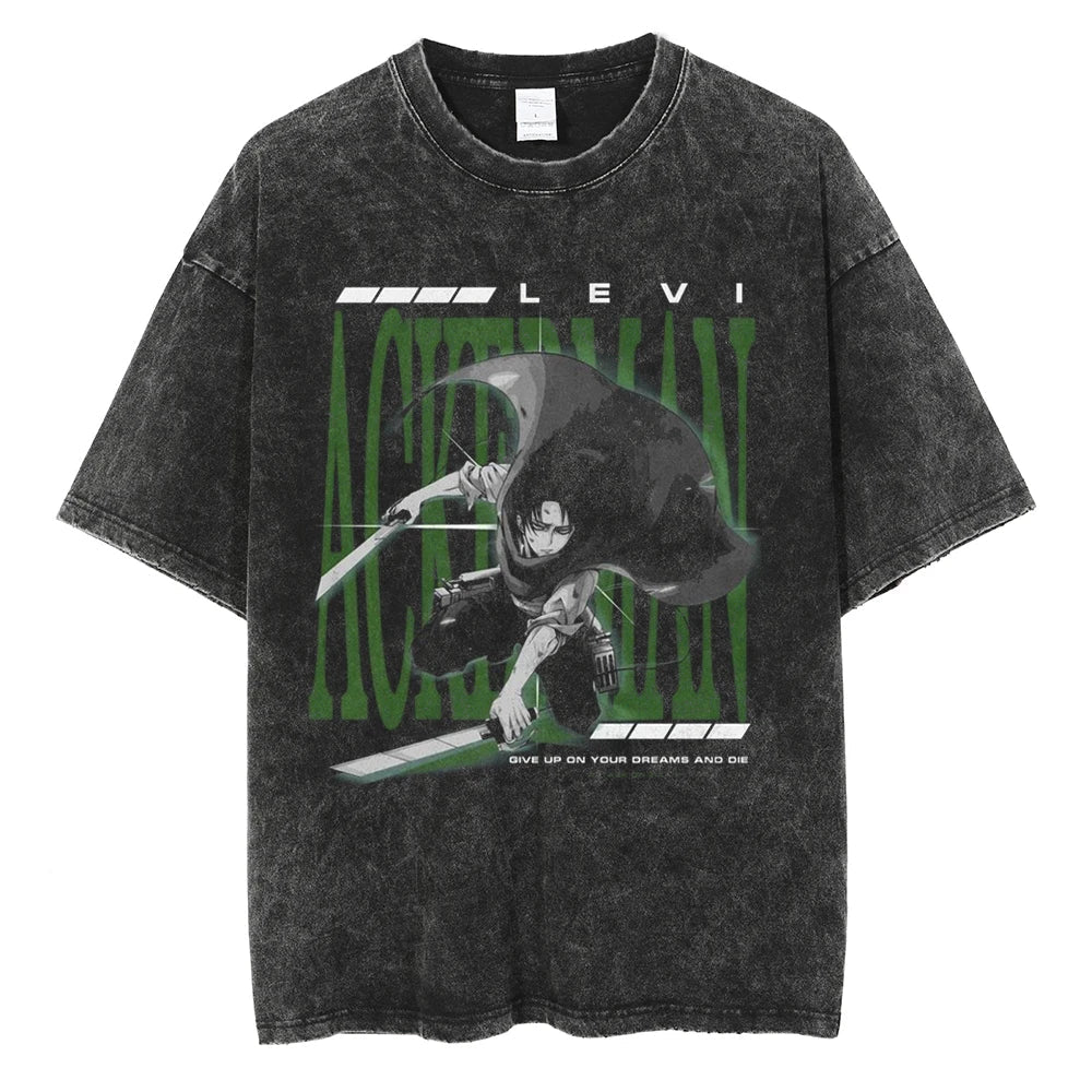 Attack on Titan Levi Ackerman Cotton T-Shirt | Harajuku Tee