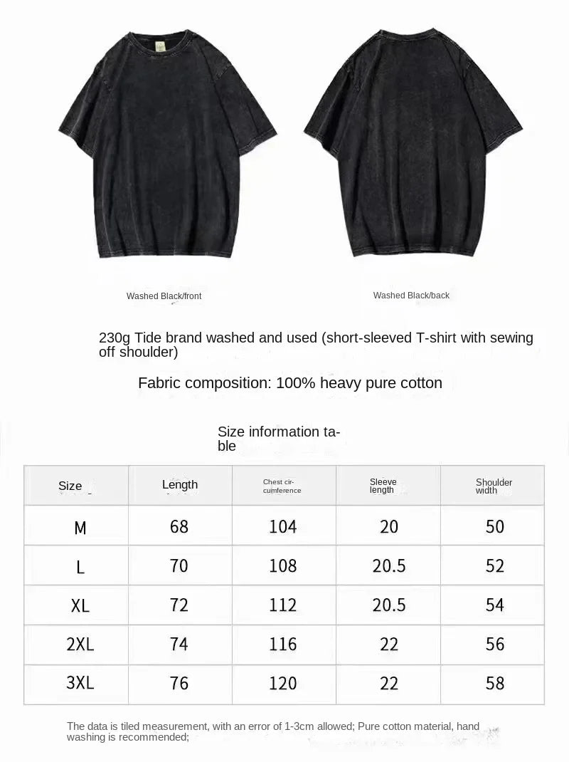 Baki Hanma Harajuku Streetwear T-Shirt | Washed Cotton Tee