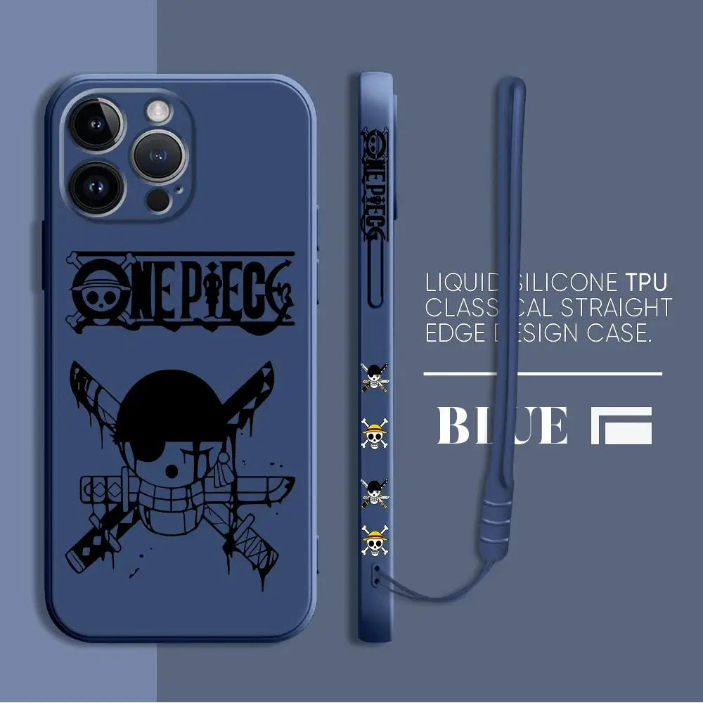 One Piece Anime iPhone Case | Soft Cover iPhone 7-15 Pro Max
