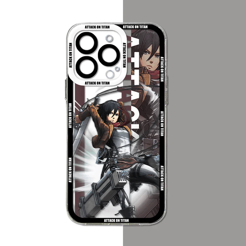 Attack on Titan Soft Silicone iPhone Case | Transparent Anime