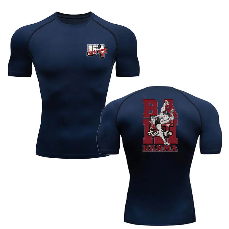 Baki Hanma Men's MMA T-Shirt | Gym Fitness Rash Guard BJJ