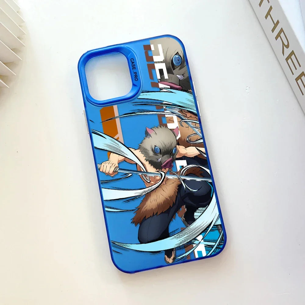 Demon Slayer iPhone Case | Silver Plated Lens Protection Cover