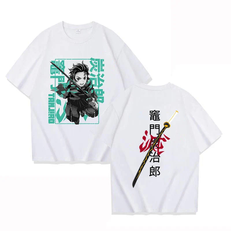 Demon Slayer Tanjiro Graphic T-Shirt | Unisex Summer Anime Tee