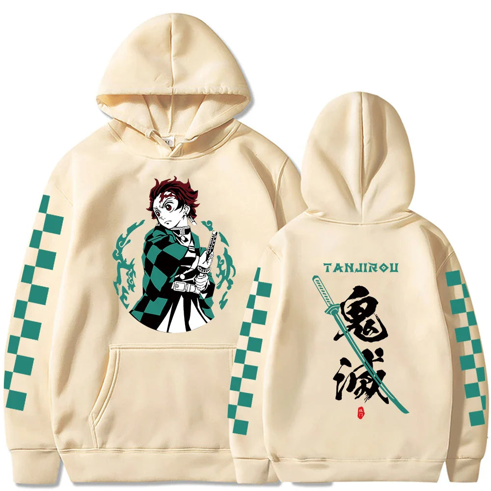 Demon Slayer Rengoku Casual Loose Hoodie | Harajuku Pullover