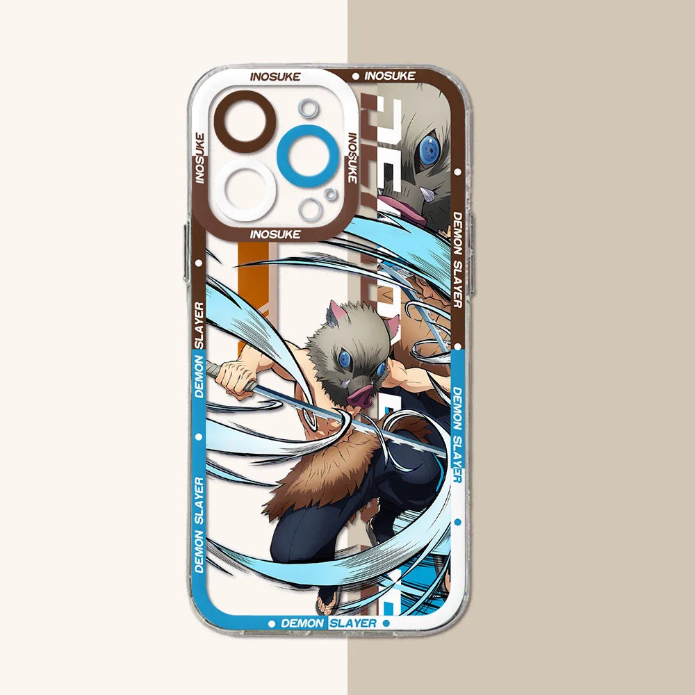 Demon Slayer Soft Transparent iPhone Case | Anime Cover