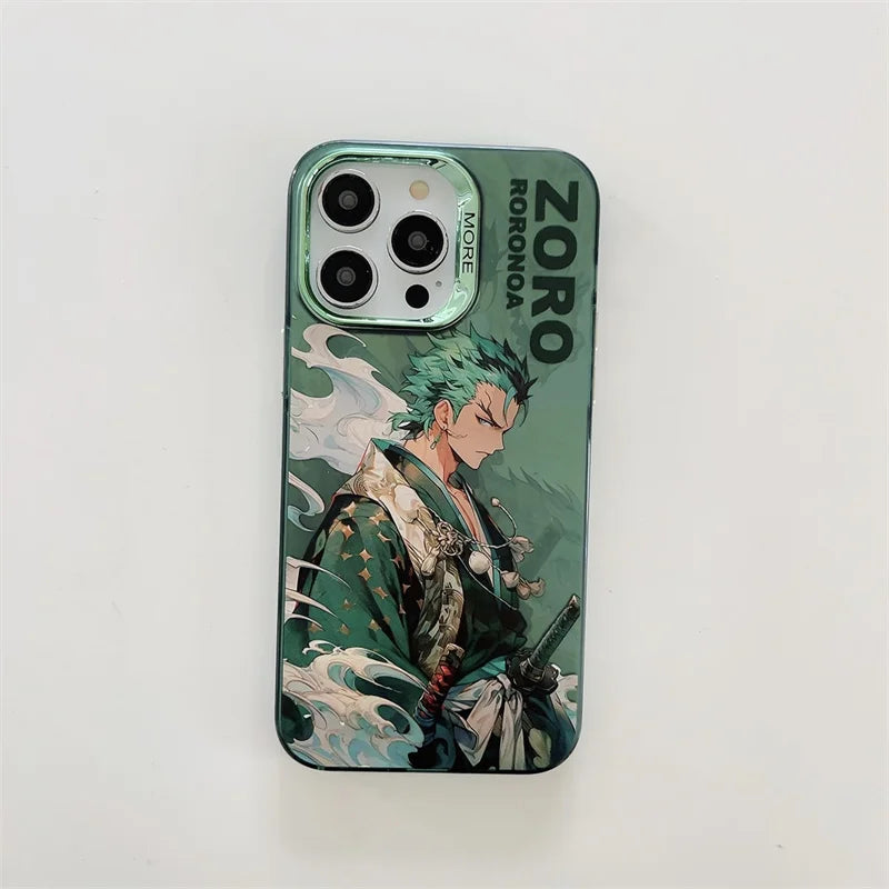 One Piece Luffy Zoro Plating iPhone Case | Cute Soft Cover