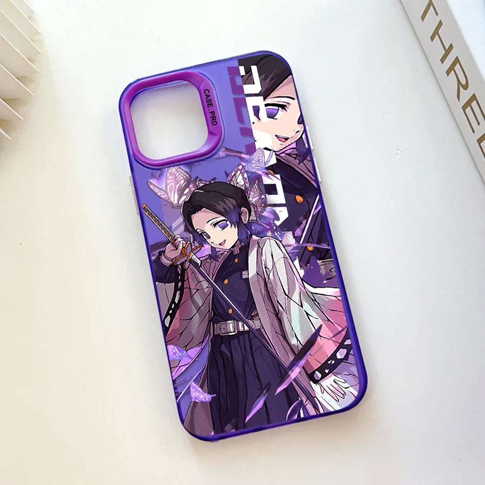 Demon Slayer iPhone Case | Silver Plated Lens Protection Cover