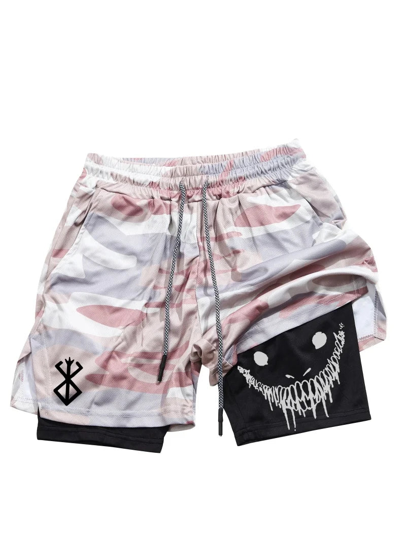 Berserk 2-in-1 Running Shorts | Quick-Dry Athletic Gym Shorts