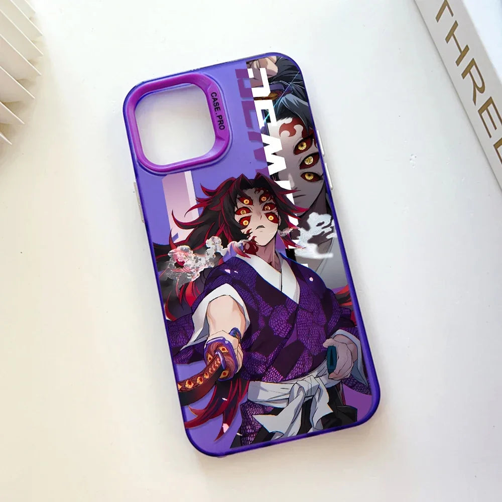 Demon Slayer iPhone Case | Dual Layer Silver Plated Cover