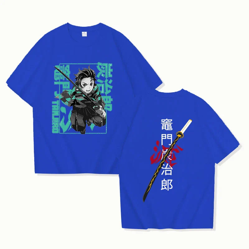 Demon Slayer Tanjiro Graphic T-Shirt | Unisex Summer Anime Tee