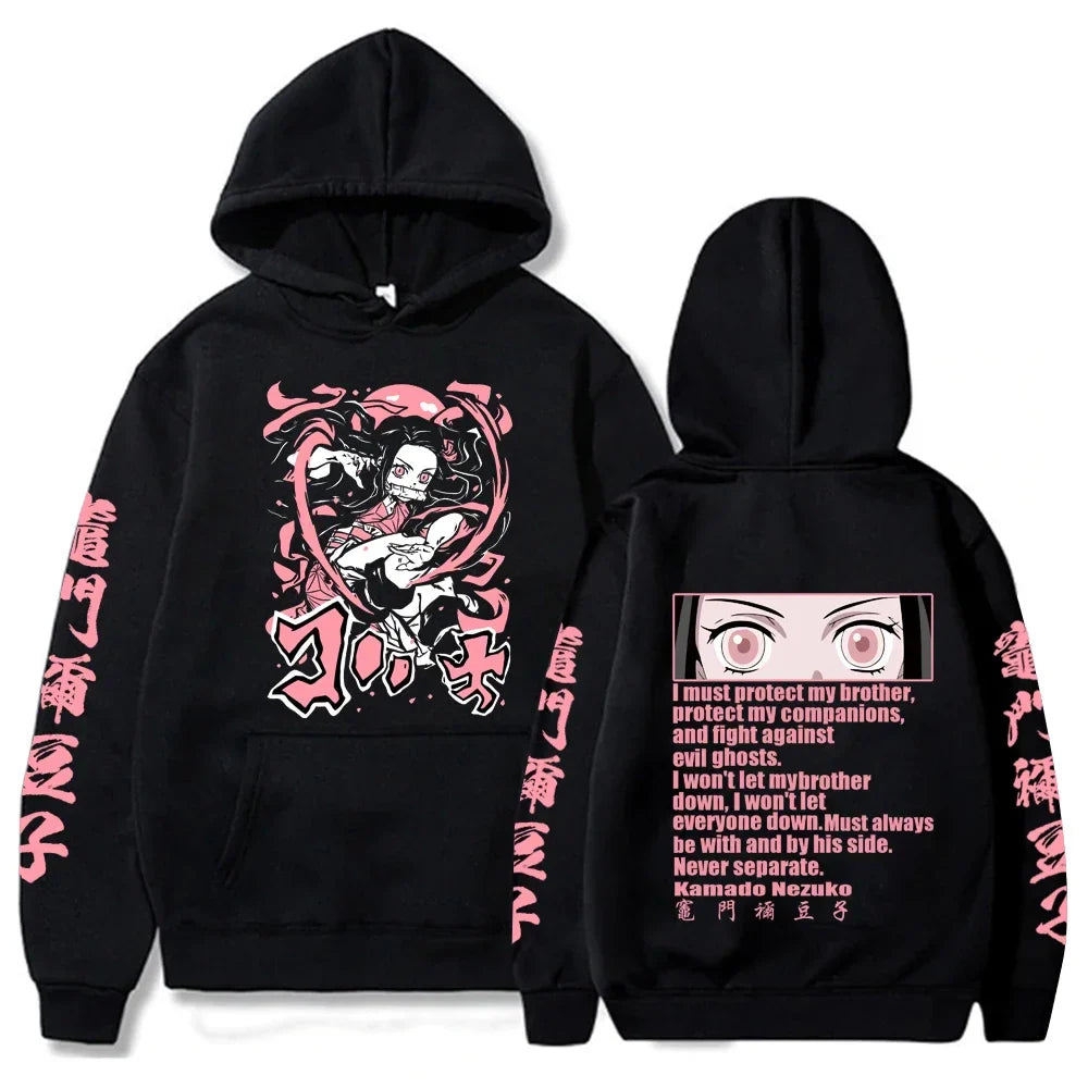 Demon Slayer Tomioka Giyuu Plus Size Hoodie | Warm Anime Sweatshirt