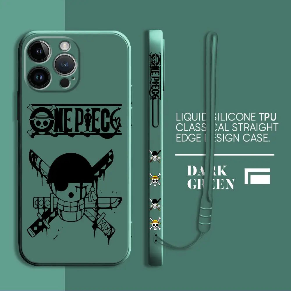 One Piece Anime iPhone Case | Soft Cover iPhone 7-15 Pro Max