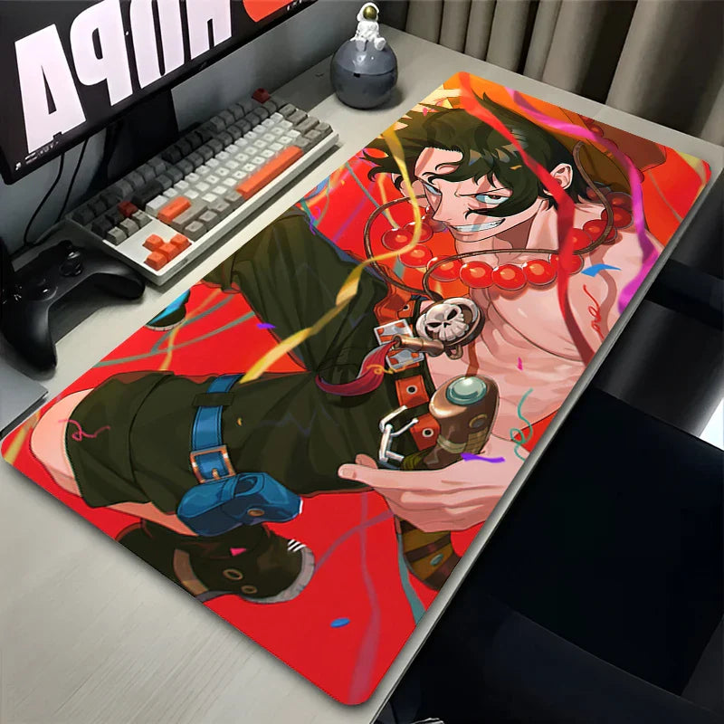 One Piece Ace Flame XXL Mouse Pad | Anime Gaming Desk Mat